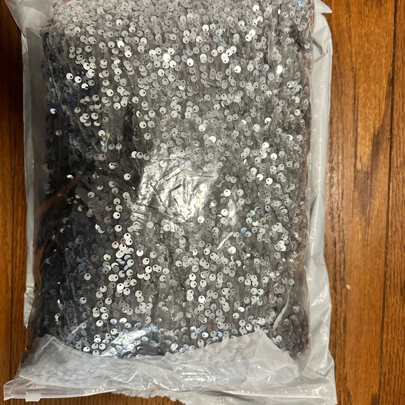 One Shoulder Silver Sequin Prom Dress Mermaid Long Formal - Picture 2 of 2